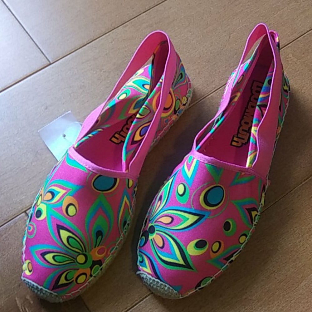 Pink mod print flat shoe